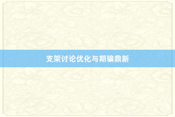 支架讨论优化与期骗鼎新