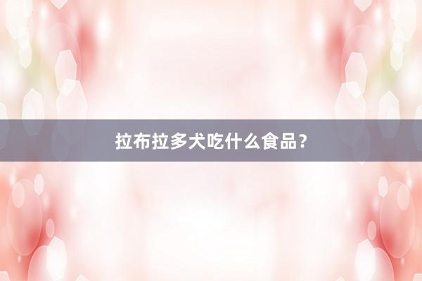 拉布拉多犬吃什么食品？